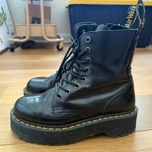 Dr. Martens Black Platform Combat Boots